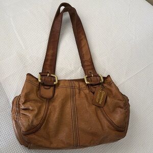 BOHO Relativity Genuine Soft Leather Brown Boho Shoulder Bag Western